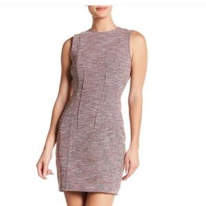 Theory Sleeveless Textured tweed dress
